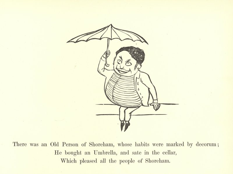 Había una anciana de Shoreham, cuyos hábitos se caracterizaban por el decoro de Edward Lear