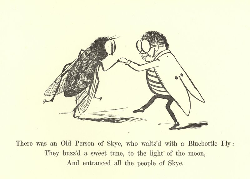 Había una anciana persona de Skye, que bailaba con una mosca azul de Edward Lear