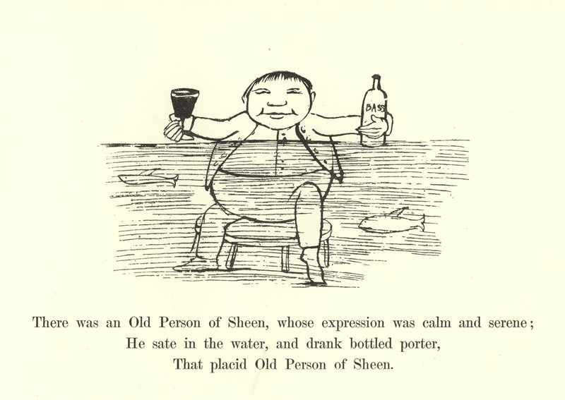 Había una persona mayor de Sheen, cuya expresión era calma y serena de Edward Lear