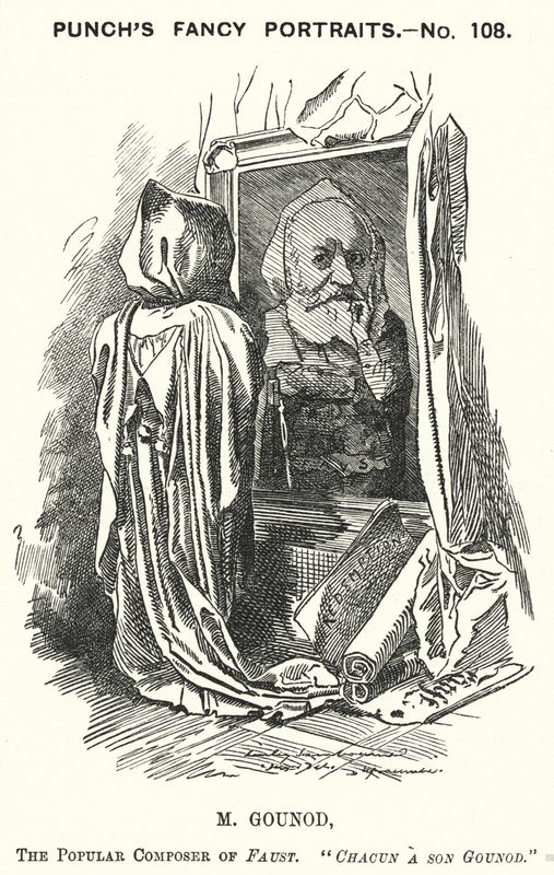 Caricatura de Punch: Charles Gounod, compositor francés (grabado) de Edward Linley (after) Sambourne