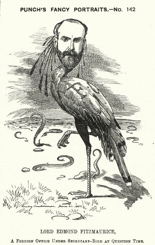 Caricatura de Punch: Edmond Fitzmaurice de Edward Linley (after) Sambourne