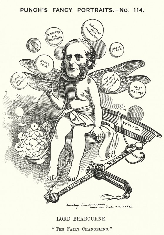 Caricatura de Punch: Edward Knatchbull-Hugessen de Edward Linley (after) Sambourne