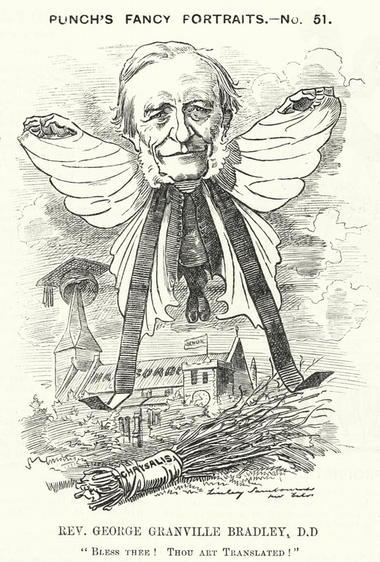 Caricatura de Punch: George Granville Bradley, divino, erudito y decano de Westminster inglés de Edward Linley (after) Sambourne