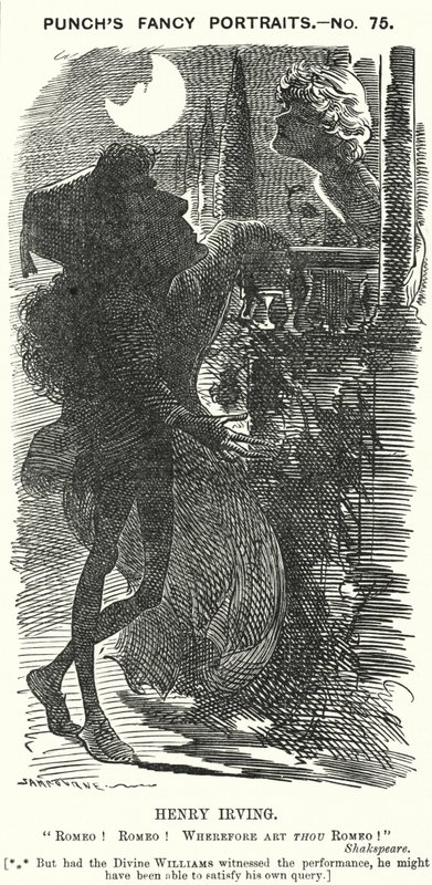 Caricatura de Punch: Henry Irving, actor inglés (grabado) de Edward Linley (after) Sambourne