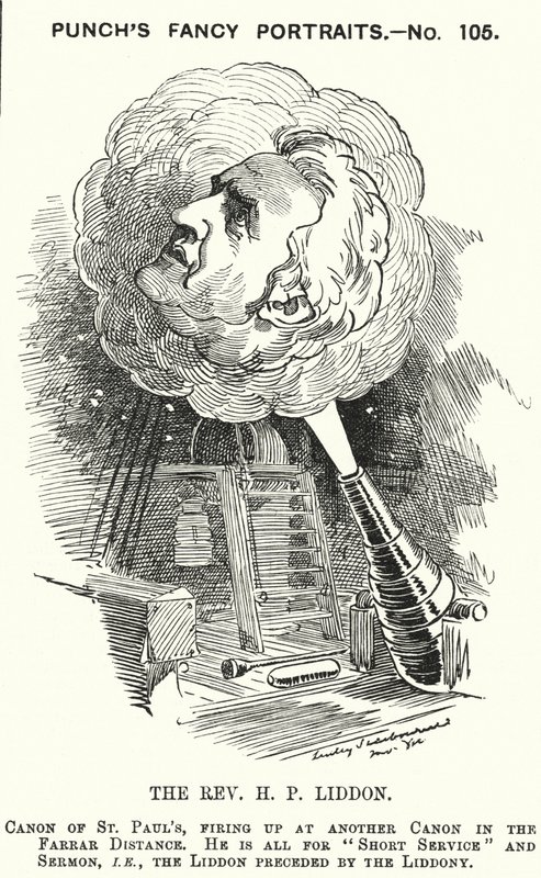 Caricatura de Punch: Henry Liddon, teólogo inglés (grabado) de Edward Linley (after) Sambourne