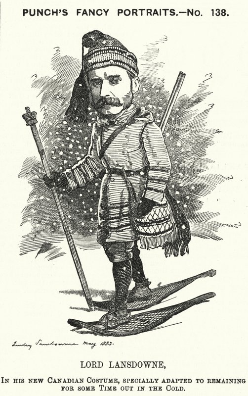 Caricatura de Punch: Henry Petty-Fitzmaurice, 5º Marqués de Lansdowne, político británico y Gobernador General de Canadá (grabado) de Edward Linley (after) Sambourne