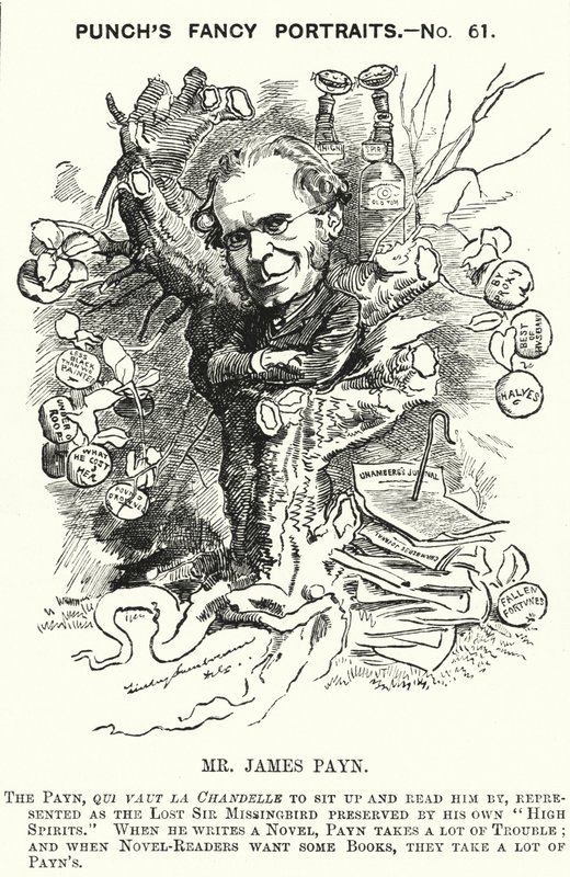 Caricatura de Punch: James Payn, novelista inglés (grabado) de Edward Linley (after) Sambourne