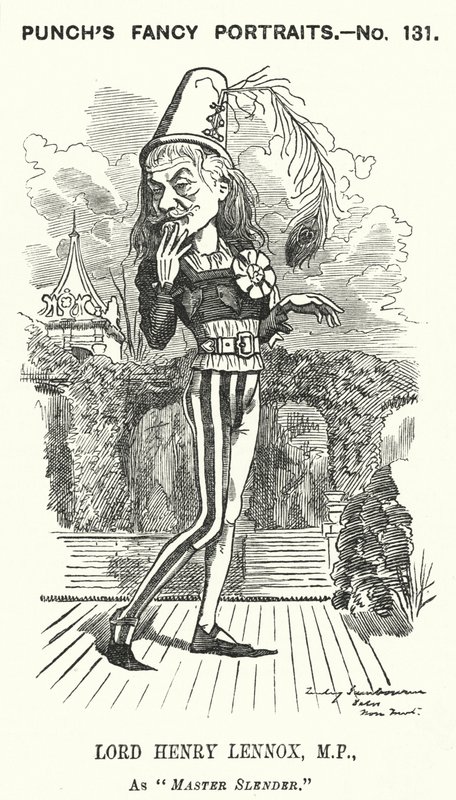 Caricatura de Punch: Lord Henry Lennox, político conservador inglés de Edward Linley (after) Sambourne
