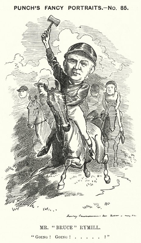 Caricatura de Punch: Sr. "Bruce" Rymill de Edward Linley (after) Sambourne