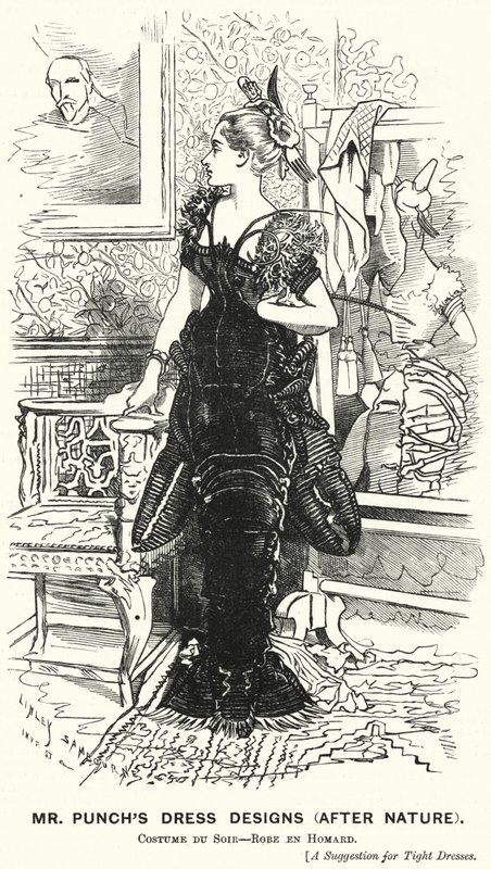 Caricatura de Punch: Diseños de vestuario de Mr. Punch (Después de la naturaleza) - vestido de langosta (grabado) de Edward Linley (after) Sambourne
