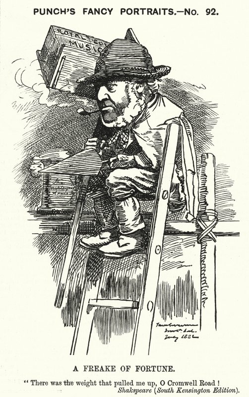 Caricatura de Punch: Sir Charles James Freake de Edward Linley (after) Sambourne
