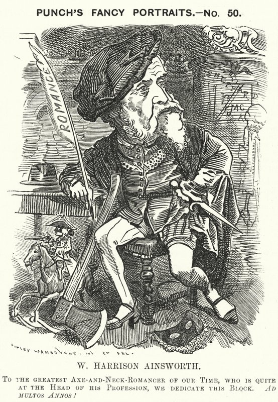 Caricatura de Punch: William Harrison Ainsworth, novelista histórico inglés (grabado) de Edward Linley (after) Sambourne