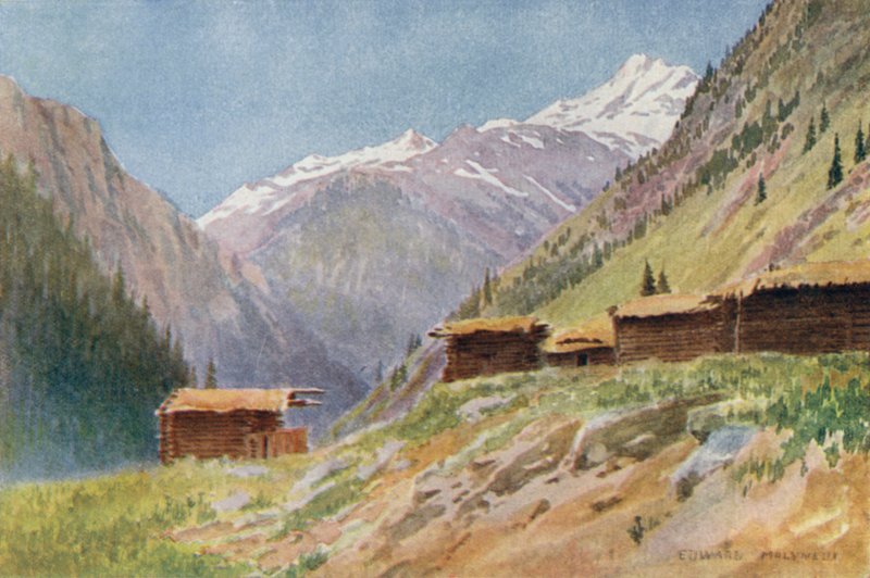 Mirando hacia abajo el valle de Gurais, desde el pueblo de Dudhgai de Edward Mary Joseph Molyneux