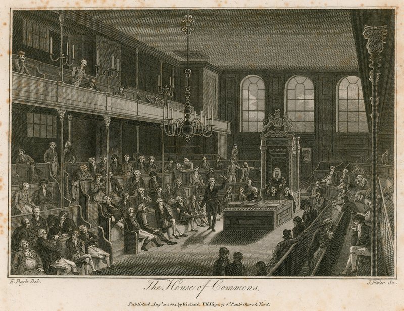 La Cámara de los Comunes, destruida por el fuego, 16 de octubre de 1834 de Edward Pugh