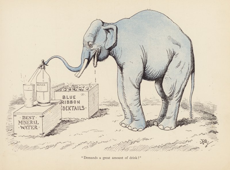 Tails with a Twist: The Elephant (litografia en color) de Edward Tennyson Reed