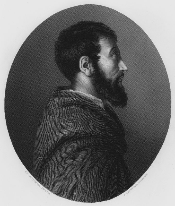 El monje, del cuadro en la Galería Vernon (grabado) de Edward Villiers Rippingille