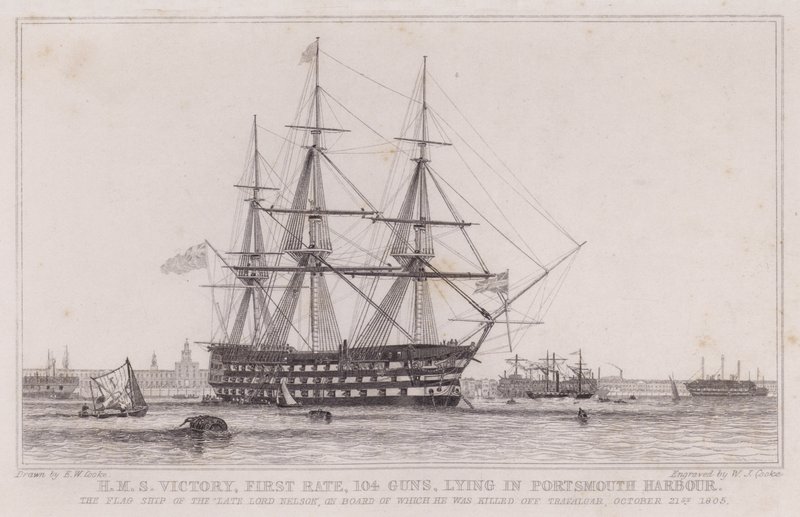 HMS Victory, primer rango de Edward William (after) Cooke