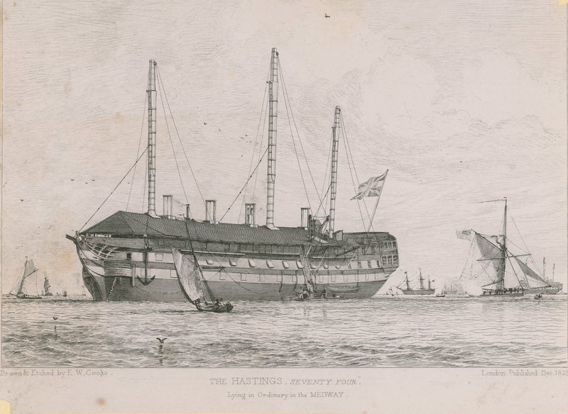 El Hastings en el Medway de Edward William Cooke
