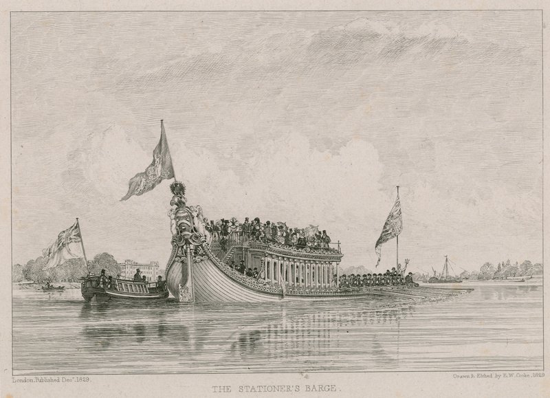 La barcaza del papelería, río Támesis, Londres de Edward William Cooke