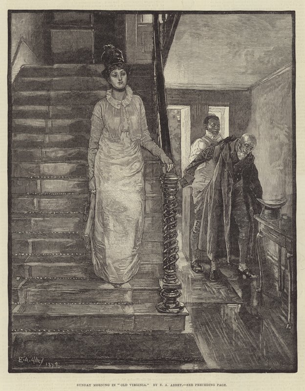 Domingo por la mañana en la vieja Virginia de Edwin Austin Abbey
