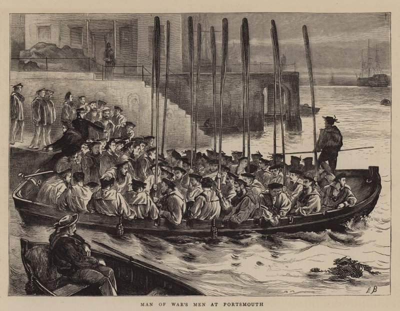 Hombres de guerra en Portsmouth de Edwin Buckman