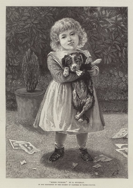 Pepinillos mixtos, en la exposición de la Sociedad de Pintores en Acuarela de Edwin Buckman