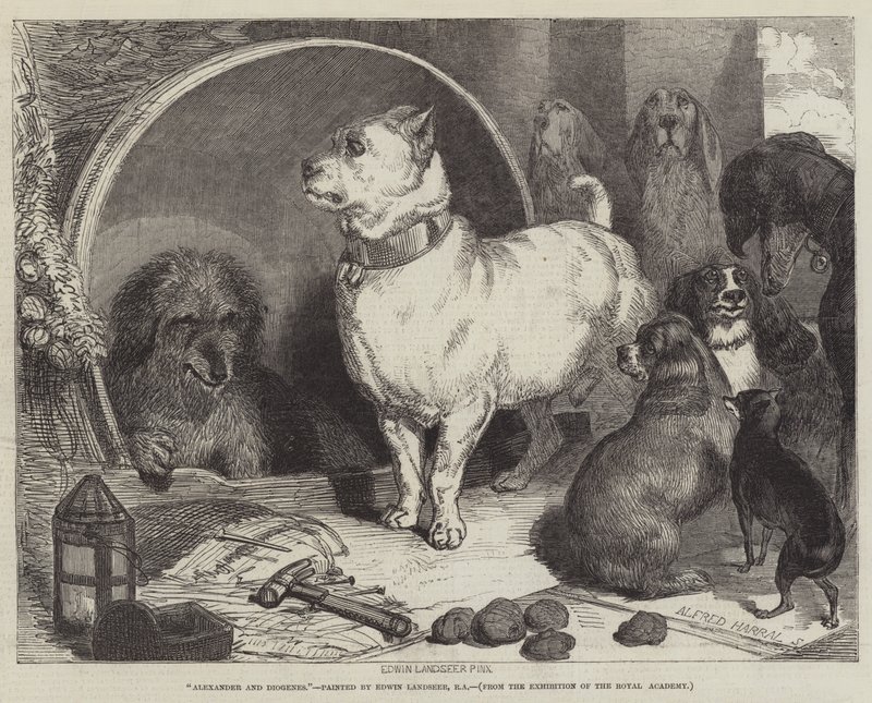 Alejandro y Diógenes de Edwin Landseer
