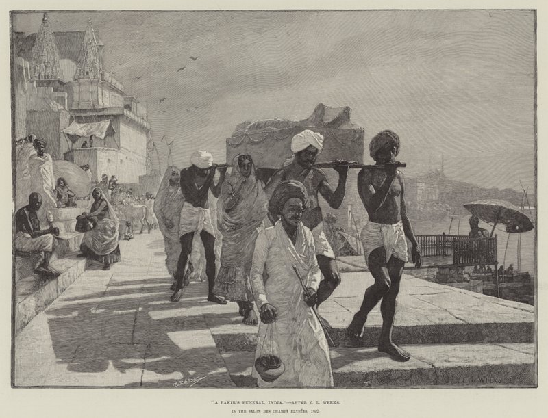 El funeral de un faquir, India de Edwin Lord Weeks