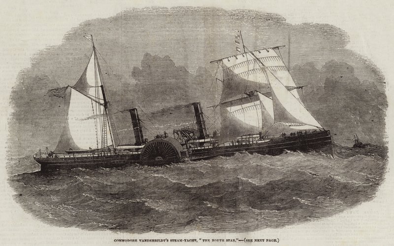 Yate de vapor del comodoro Vanderbilt, The North Star de Edwin Weedon