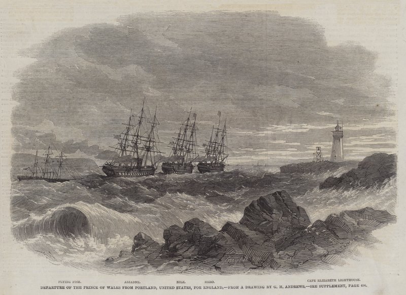 Salida del Príncipe de Gales de Portland, Estados Unidos, hacia Inglaterra de Edwin Weedon