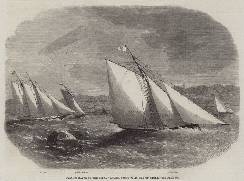 Partido inaugural del Royal Victoria Yacht Club, Isla de Wight de Edwin Weedon