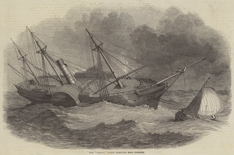 El Acadia, vapor de correo de América del Norte de Edwin Weedon