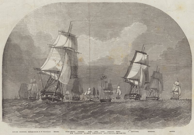 La flota báltica saliendo de Spithead de Edwin Weedon