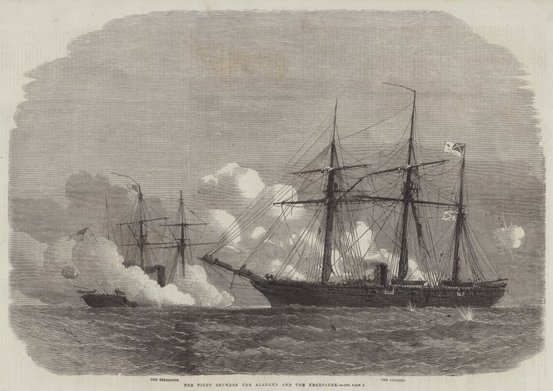 La lucha entre el Alabama y el Kearsarge de Edwin Weedon