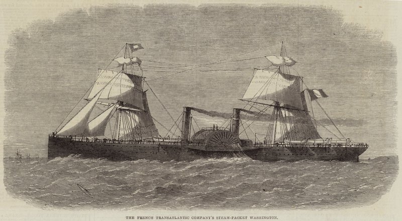 El vapor Washington de la Compañía Transatlántica Francesa de Edwin Weedon