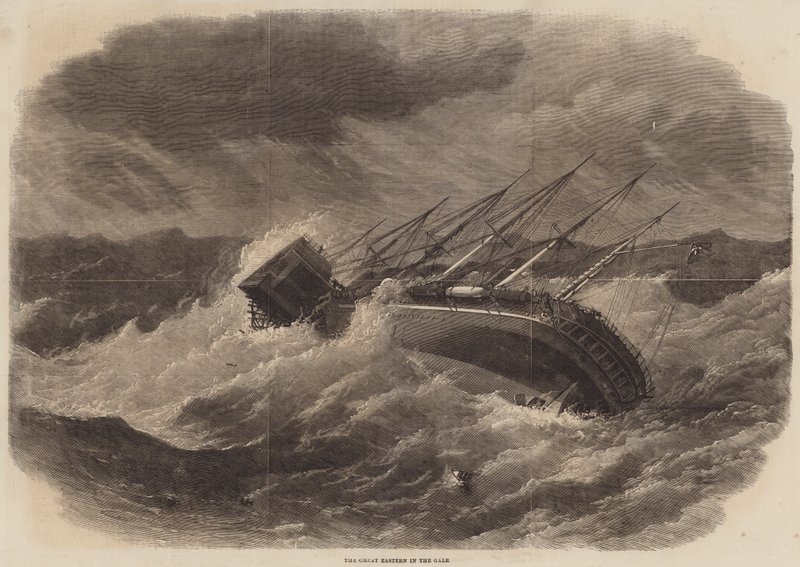 El Great Eastern en la tormenta de Edwin Weedon