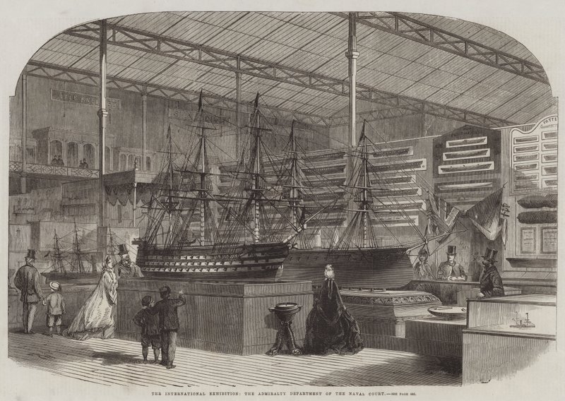 La Exposición Internacional, el Departamento del Almirantazgo del Tribunal Naval de Edwin Weedon