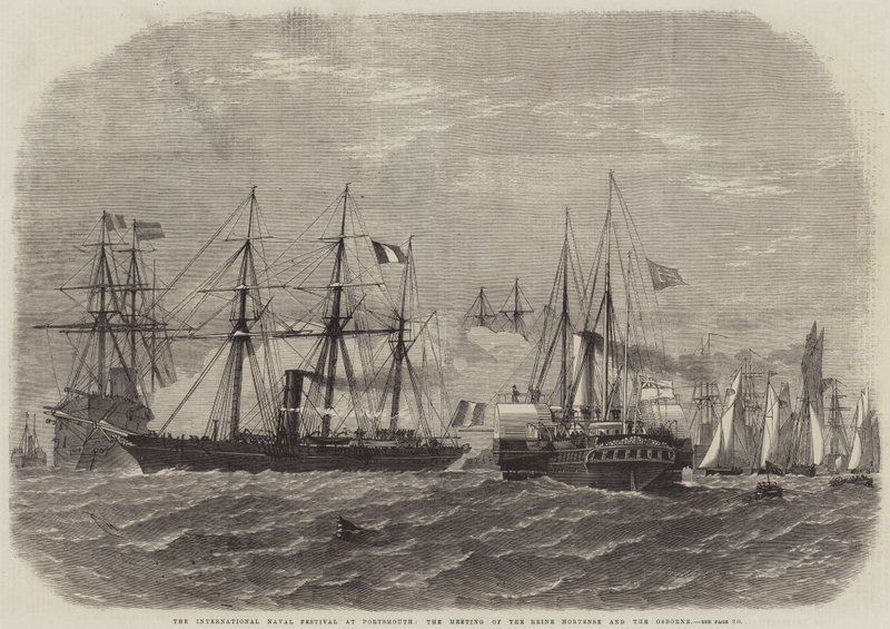 El festival naval internacional en Portsmouth, el encuentro de la Reine Hortense y el Osborne de Edwin Weedon
