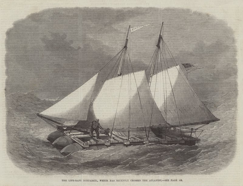 La balsa salvavidas Nonpareil, que recientemente cruzó el Atlántico de Edwin Weedon