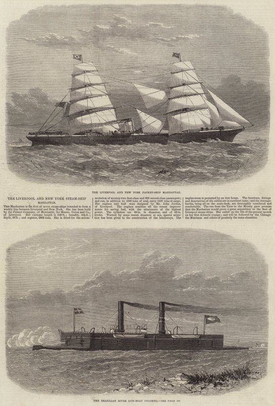 El vapor Manhattan de Liverpool y Nueva York de Edwin Weedon