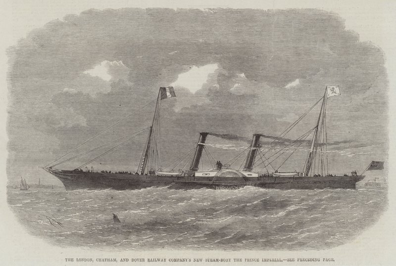 El Nuevo Barco de Vapor de la Compañía de Ferrocarriles de Londres, Chatham y Dover, el Príncipe Imperial de Edwin Weedon