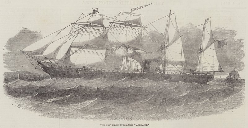 El nuevo barco de vapor Adelaide de Edwin Weedon