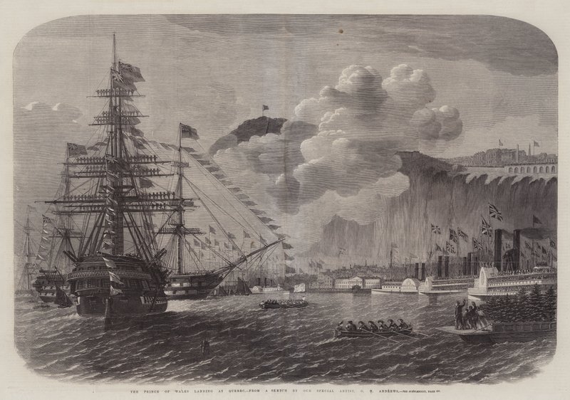 El Príncipe de Gales desembarcando en Quebec de Edwin Weedon
