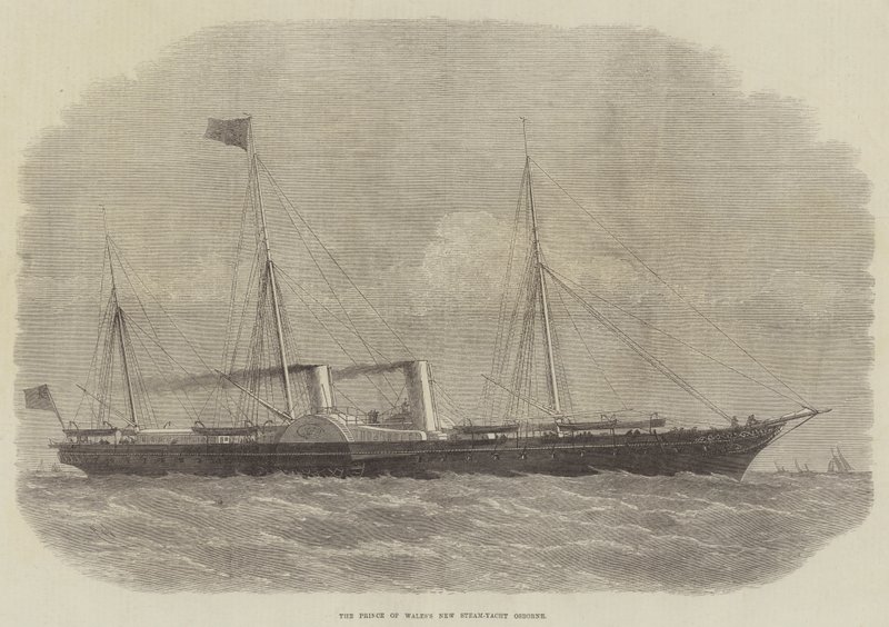El Nuevo Yate de Vapor Osborne del Príncipe de Gales de Edwin Weedon