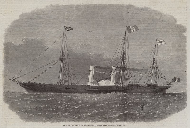 El barco de vapor real italiano Esploratore de Edwin Weedon