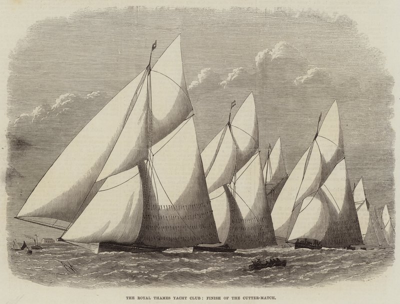El Royal Thames Yacht Club, final de la carrera de cortadores de Edwin Weedon