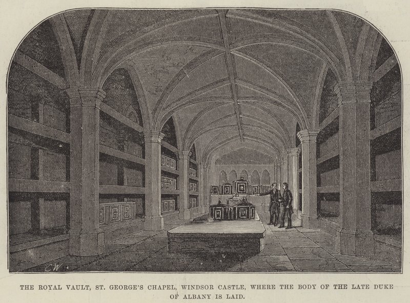 La Bóveda Real, Capilla de San Jorge, Castillo de Windsor, donde se encuentra el cuerpo del difunto Duque de Albany de Edwin Weedon