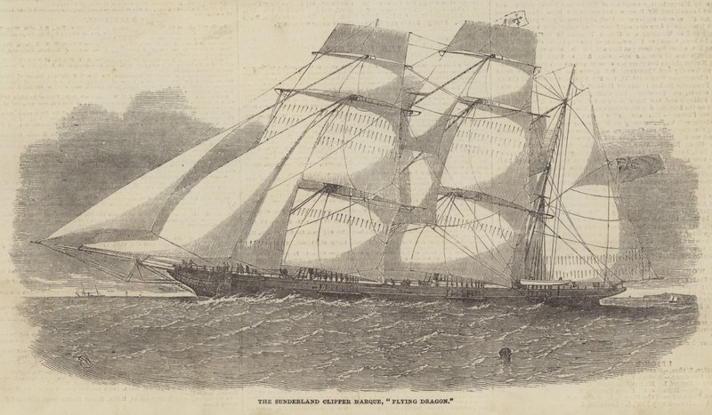 El Clíper Barque de Sunderland, Dragón Volador de Edwin Weedon
