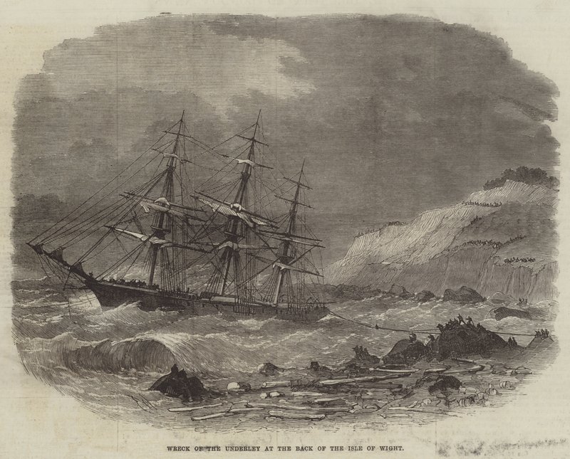Naufragio del Underley en la parte trasera de la Isla de Wight de Edwin Weedon