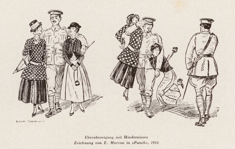 Un saludo con dificultades (litografía) de Edwin A. Morrow